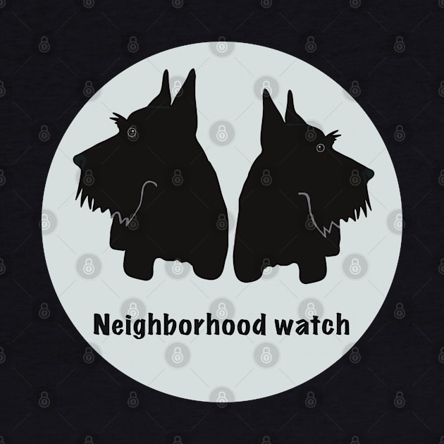 Scottie Dog Neighborhood Watch by Janpaints